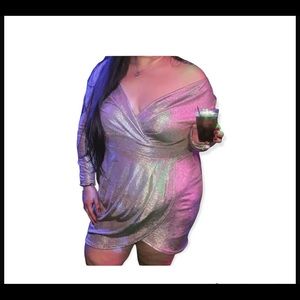 Sparkly wrap around dress- fashion to figure